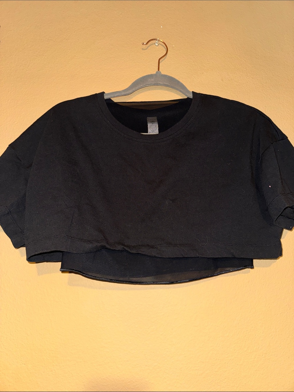 Alo Black Cropped Layered Tee